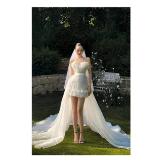 [Luxury]  Váy cưới, váy chụp ảnh conset kiểu dáng nhẹ nhàng như nàng hậu đáng yêu
