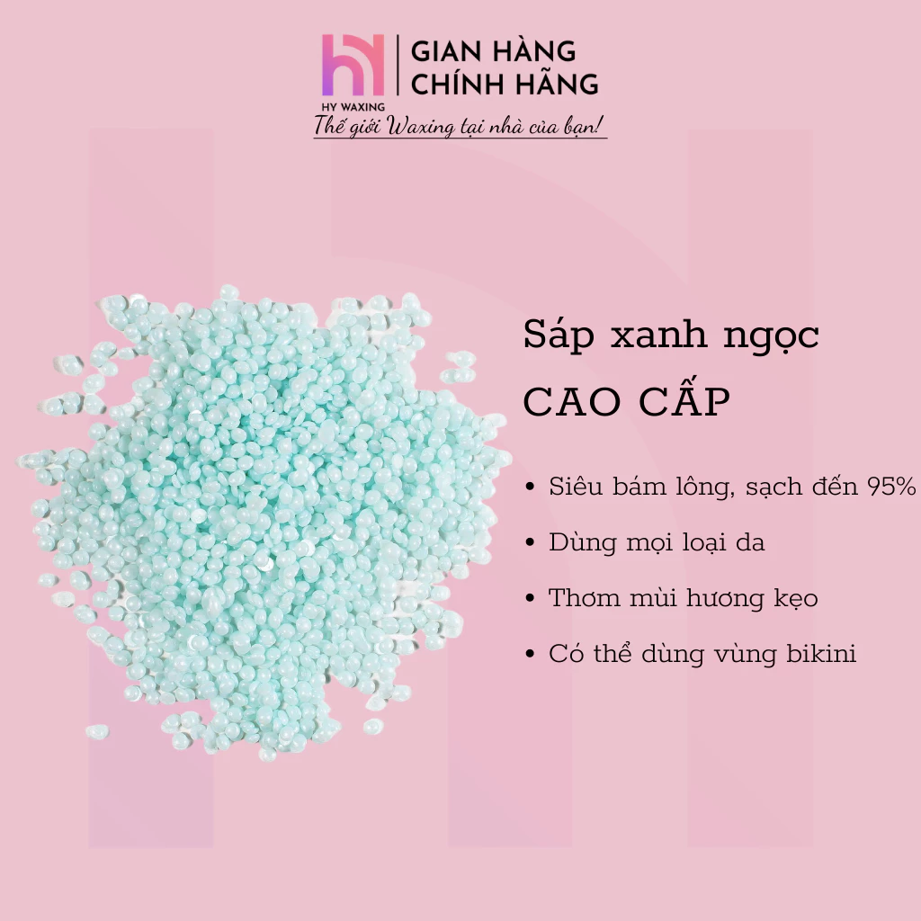 Sáp Wax Lông Nhũ Ngoc Trai Hy Waxing Siêu Bám Lông, Dành Cho Da Nhạy Cảm Tặng Kèm Que 1010
