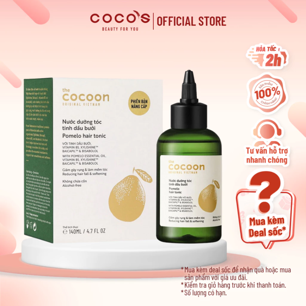 Nước Dưỡng Tóc Tinh Dầu Bưởi Cocoon 140ml