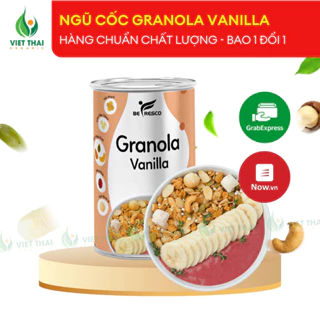Ngũ Cốc Granola Ăn Kiêng Vị Vanilla Ăn Sáng Dinh Dưỡng Mix Hoa Quả Sữa Chua Giảm Cân Befresco 300G (Việt Thái Organic)