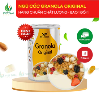 Ngũ Cốc Ăn Sáng Giảm Cân Ăn Kiêng - Granola Original Vị Truyền Thống Befresco Mix Sữa Chua Sấy Khô (300G)