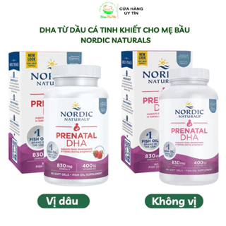 Viên uống cung cấp DHA cho mẹ bầu Prenatal DHA Nordic Naturals 90 viên 180 viên- từ dầu cá tinh khiết.