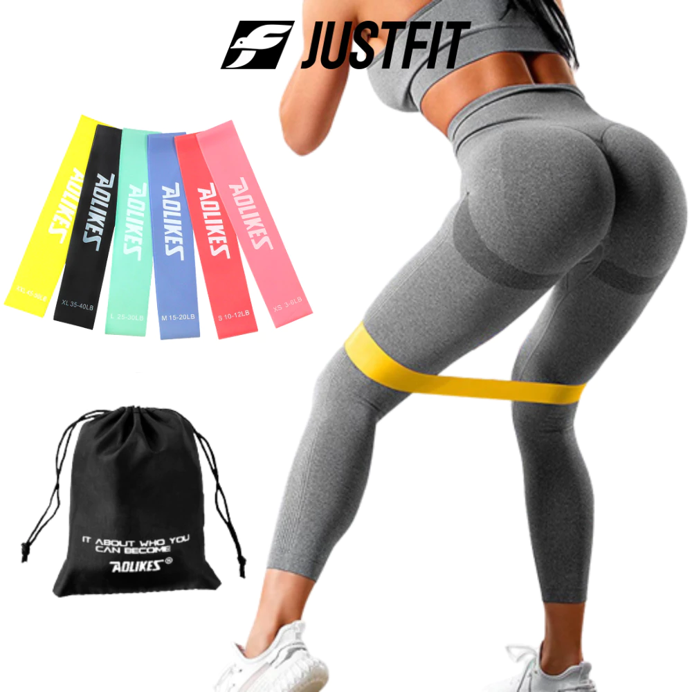 Dây miniband kháng lực tập mông JUSTFIT tập chân,gym, đùi cao su đàn hồi cho nam, nữ