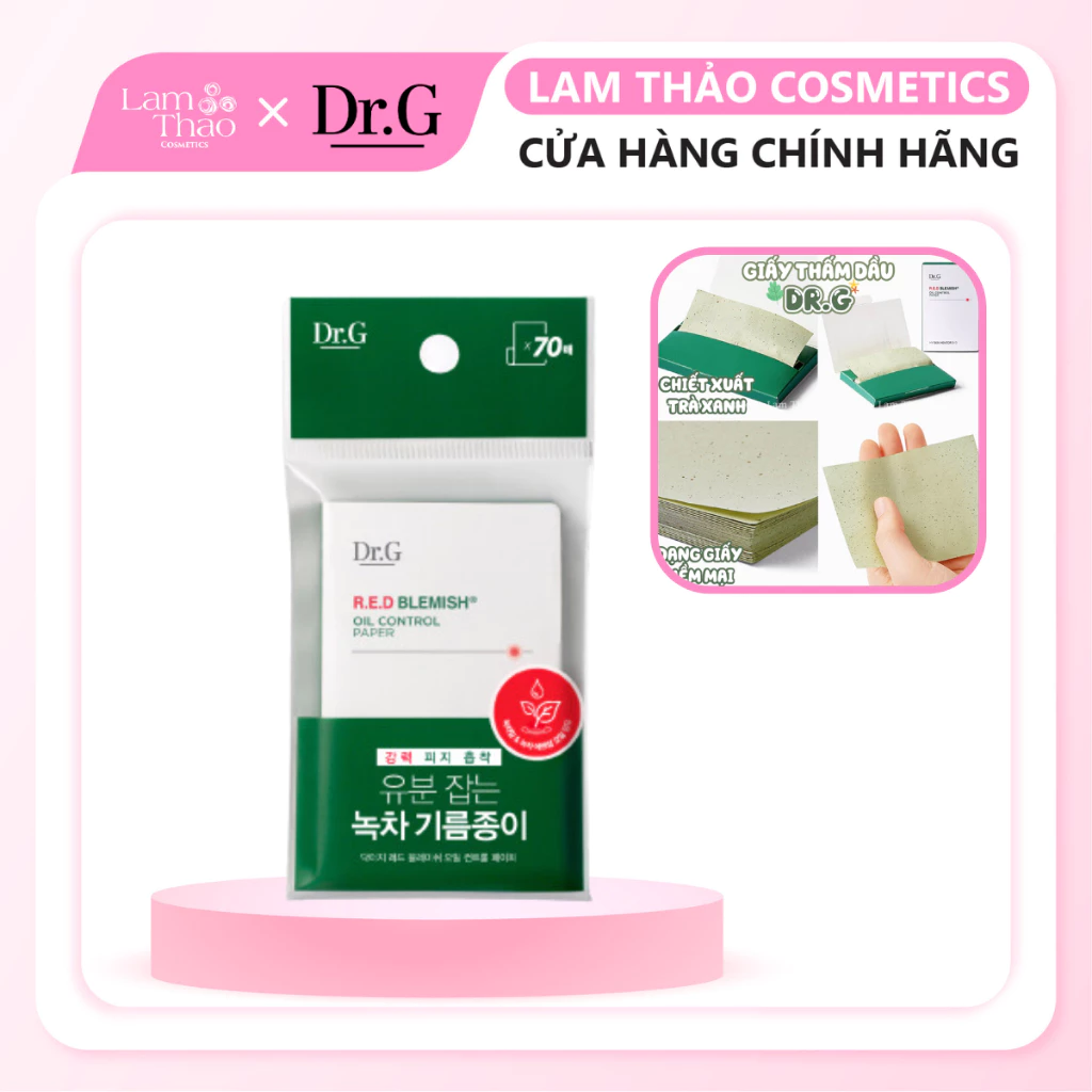 Giấy Thấm Dầu Dr.G Red Blemish Oil Control Paper 70 Miếng