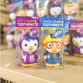 Kem đánh răng nuốt được trẻ em Pororo Hàn Quốc 298g, Kem đánh răng nhiều vị cute, ngừa sâu răng an toàn cho bé