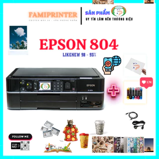 Máy in Epson 804a (tặng sấp giấy in ảnh A4- 600ml mực in) In-Scan-copy-Photo- in Wifi