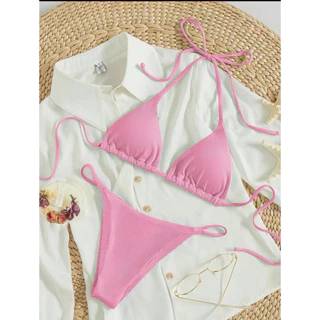 (Sẵn đen XS) Set Bikini 2 Mảnh Tam Giác Basic