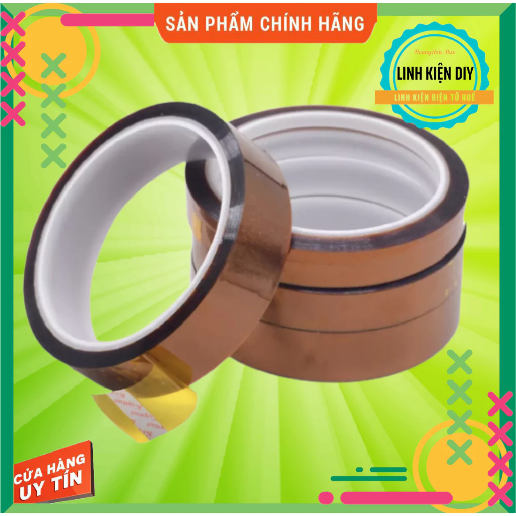 [S006] Băng keo cách điện 10mm băng keo chịu nhiệt 300 độ cuộn băng keo dán bảo vệ pin