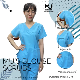 [HÀNG MAY THỦ CÔNG]- ( NỮ) Bộ Scrubs premium NỮ Bác Sĩ, quần áo phòng mổ, đồng phục phẫu thuật, đồng phục spa