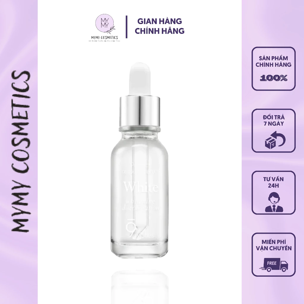 Tinh Chất 9Wishes Miracle White Ampule Serum Giúp Dưỡng Trắng Và Phục Hồi Làn Da Hiệu Quả 25ml