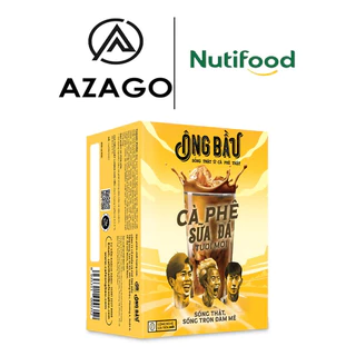 Hộp cà phê sữa đá tươi mới Ông Bầu Hộp 240g  – Thương hiệu NUTIFOOD – AZAGO