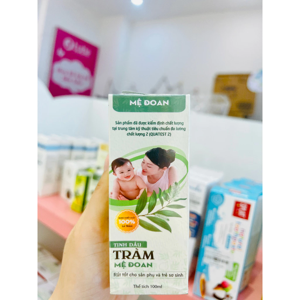 Tinh dầu tràm Mệ Đoan nguyên chất giữ ấm phòng cảm lạnh xua đuổi côn trùng 50ml và 100ml cho bé+ Quà tặng 1 vòng dâu tằm