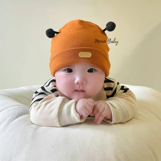 Mũ cotton chùm đầu gắn tai ong đáng yêu cho bé MD249 Mimo Baby