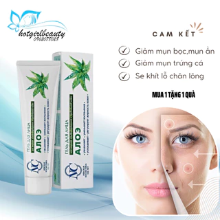 giảm mụn NC Nga gel lô hội giảm mụn ẩn mụn đầu đen mụn trứng cá mụn cám se khít lỗ chân lông dùng cho da dầu da hỗn hợp