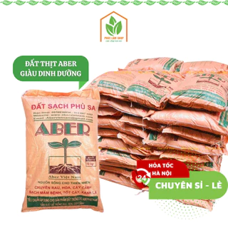 Đất thịt phù sa Aber, 10kg đất sạch giàu dinh dưỡng, đất thịt trồng rau củ quả, hoa, cây cảnh an toàn - Phúc Lâm Shop