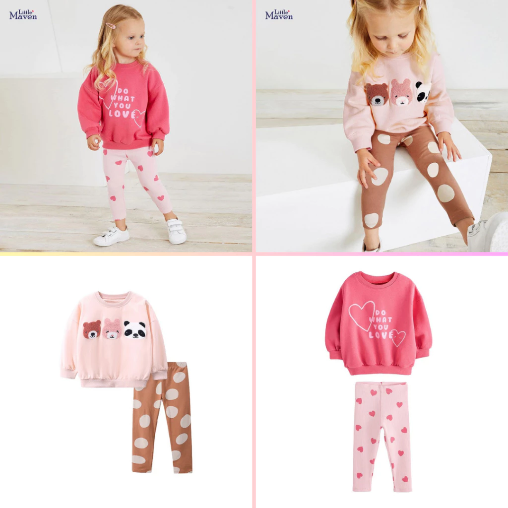 BST bộ bé gái nỉ đáng yêu Little Maven, Malwee cho bé 2-8 tuổi Mẫu mới P1 -  TILANI Official Store