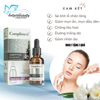 Serum se khít lỗ chân lông Serum Compliment giảm mụn mờ thâm giảm nhăn dưỡng trắng da [Tặng máy masage mặt]