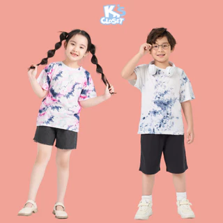 Áo phông trẻ em K'S CLOSEST hoạ tiết màu loang tie dye chất mềm mịn, kiểu dáng năng động KT29TWS/ OL03THS