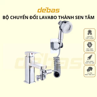 Bộ chuyển đổi vòi lavabo thành sen tắm tiện dụng bao gồm dây sen và vòi sen tăng áp Debas