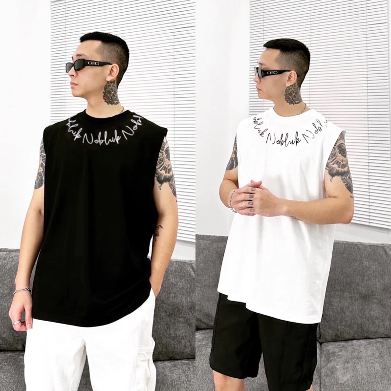 Áo thun Tanktop cotton form rộng mùa Hè cho Nam