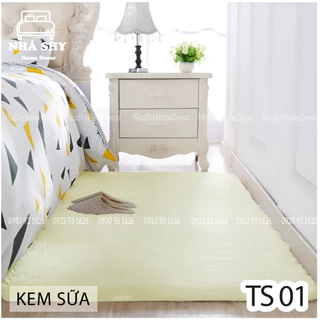 Thảm Lông Trải Sàn Màu Trắng Kem - Size 2mx1m6 - TS01