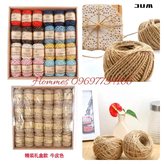 Cuộn dây gai các  màu trang trí bó hoa , gói quà,handmade độc đáo sang chảnh