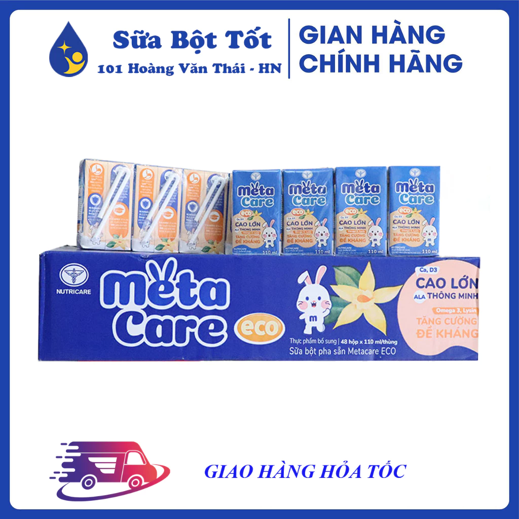 Sữa Nutricare Metacare ECO pha sẵn 110ml (thùng 48 hộp 110ml)