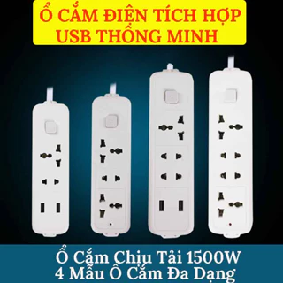 Ổ Cắm Điện 4 Mẫu Đa Năng , USB Tiện Lợi - Ổ Cắm Chống Giật, Chịu Tải ,Sạc Điện Thoại - HOUSESHOP68