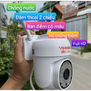 Camera Wifi ngoài trời PTZ Mini FullHD, Ban đêm có màu,Chống nước, báo động chống trộm