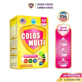 Mama Sữa non Colosmulti A0 hộp 25 gói x14g hỗ trợ tăng cường sức đề kháng cho trẻ.