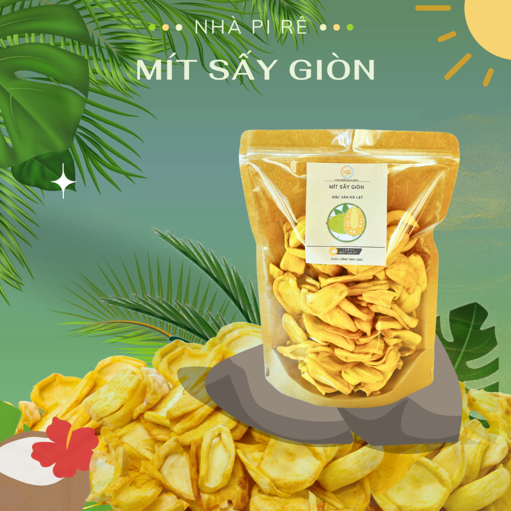 Mít Sấy Giòn| Đồ Ăn Vặt Chuẩn Đặc Sản Đà Lạt| 250gr