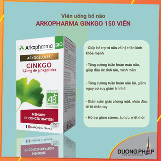 Viên uống Ar.kopharma Ginkgo bổ não 150 viên