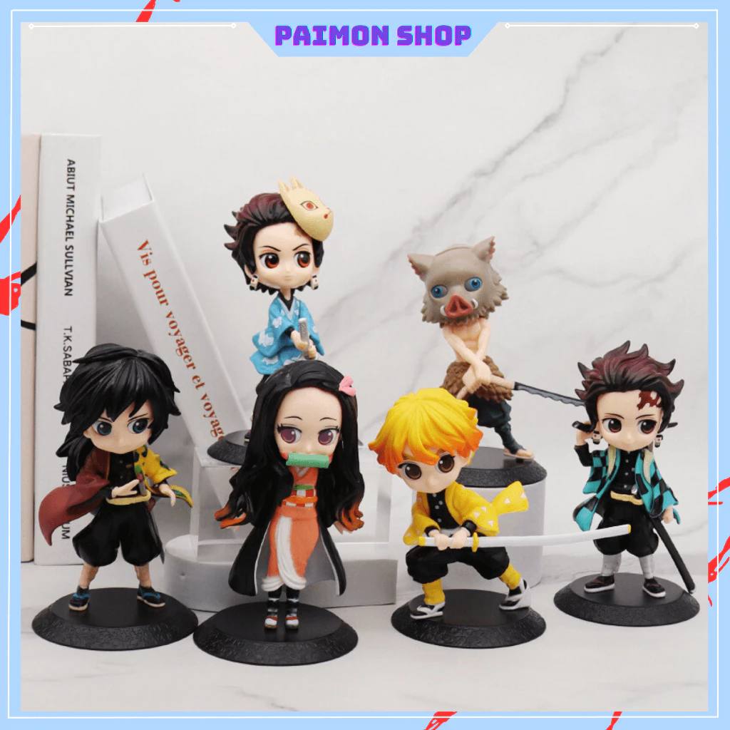 🔥Rẻ Nhất Shopee🔥Mô hình Tanjiro Nezuko Inosuke Zenitsu Tomioka Giyuu Kimetsu no Yaiba Demon Slayer trang trí trưng bày