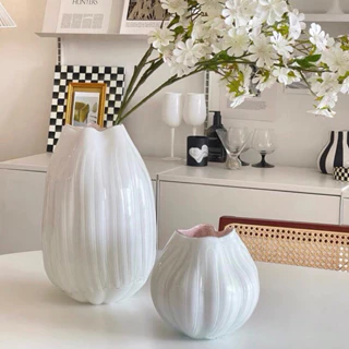 Bình hoa Tulip trắng cao cấp / White Tulip Vase