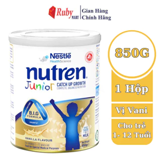[Date T8/25] Sữa Bột Nutren Junior 850g hỗ trợ tăng cân cho trẻ từ 1-12 tuổi