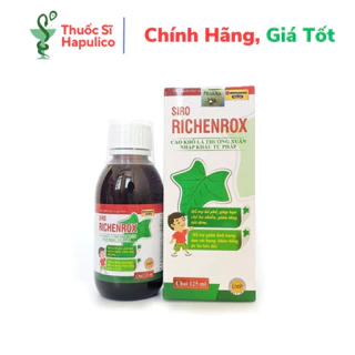 Siro ho cho bé RICHENROX giảm ho, tiêu đờm, viêm họng, viêm phế quản chai 125ml