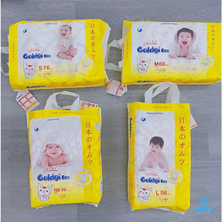 Tã bỉm Goldgi Eco mới 2023 Nhật Bản đủ size NB86/S76/M66/L56/M54/L48/XL44/XXL32