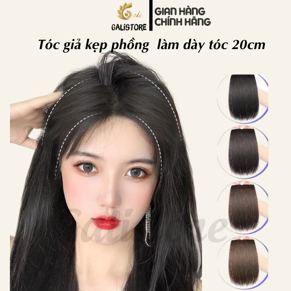 Tóc giả kẹp phồng chân tóc làm dày tóc nữ phong cách Hàn Quốc 20 cm - giá 1 cái - Galistore