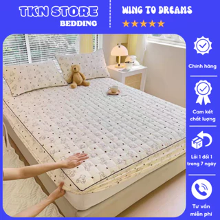 Bộ 3 món ga gối cotton đũi xơ đậu nành chất liệu đũi mềm mại thoáng mát giặt máy thỏa mái không nhăn