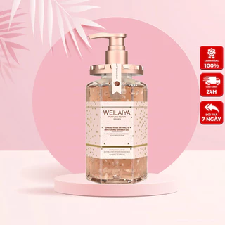 Weilaiya sữa tắm cánh hoa hồng Damask Weilaiya Grand Rose Extracts Whitening 450ml Zuka Beauty dưỡng  trắng cấp ẩm