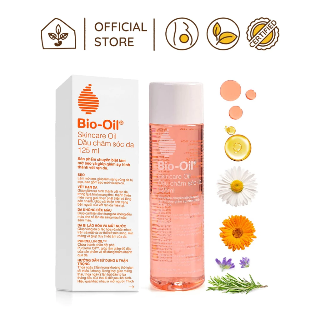 Dầu Chăm Sóc Da Bio-Oil Làm Giảm Rạn Da, Mờ Sẹo, An Toàn Cho Mẹ Bầu | Nhà Đậu Healthy Food | 215