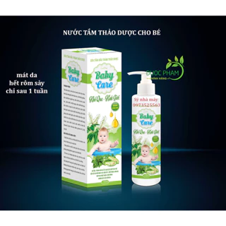 Nước tắm thảo dược Baby care cho bé sơ sinh chiết xuất thảo dược tự nhiên giúp mát da, ngừa rôm sảy