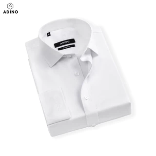 Áo sơ mi trắng nam dài tay ADINO vải Bamboo sợi tre mềm mịn thoáng mát dáng slimfit công sở trẻ trung S265