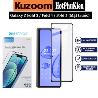 Miếng dán kính cường lực màn hình trước cho Samsung Galaxy Z Fold 3 / Z Fold 4 / Z Fold 5 full 9D hiệu Kuzoom