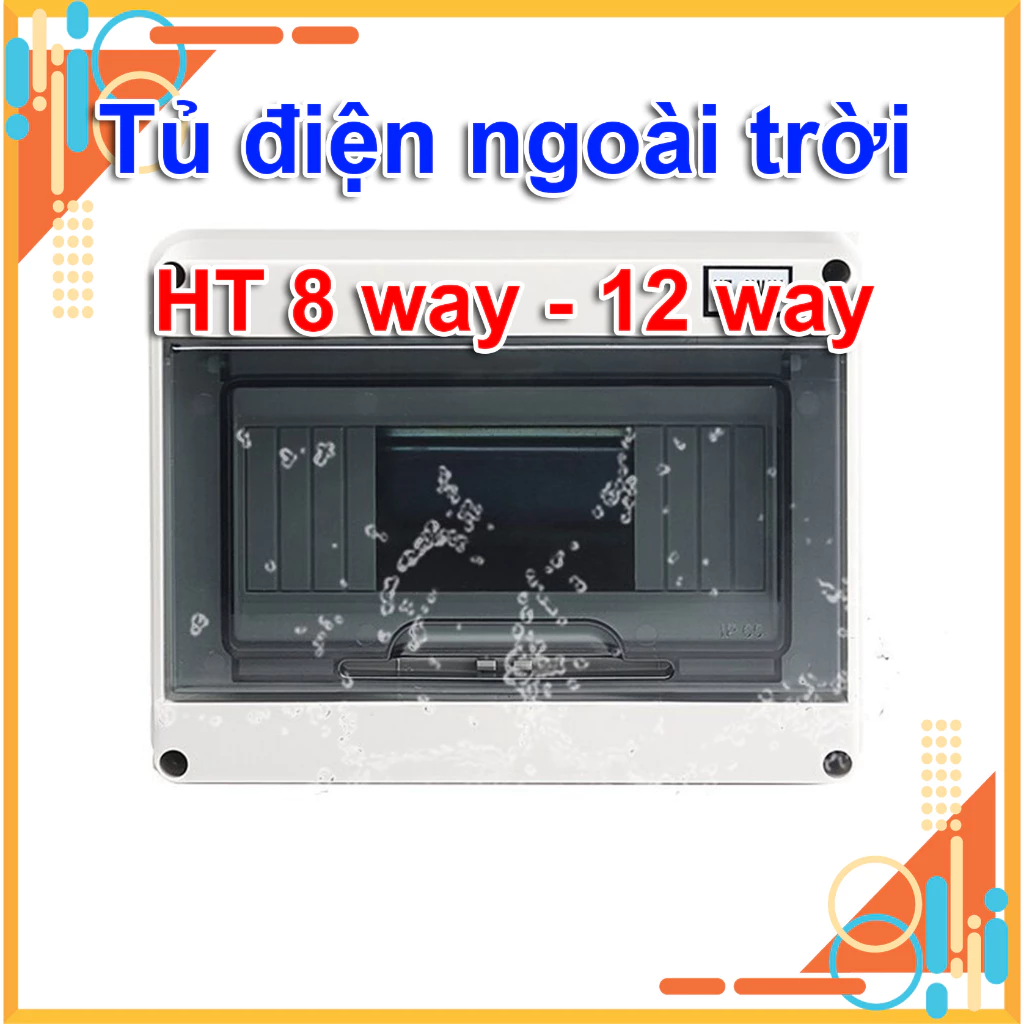 Tủ điện nhựa chống nước HT 8 WAY và HT 12 WAY - Hộp điện lắp nổi chất lượng cao, an toàn và chống nước HT8way HT12way