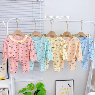 [Bé 7-40kg] Bộ Dài Tay Thun Lạnh In Toàn Thân Chạy Viền MINKY MOM cho bé trai bé gái - Hàng Chuẩn Loại 1