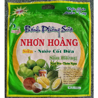 [hàng bán chạy] COMBO 4 GÓI BÁNH PHỒNG SỮA SẦU RIÊNG NHƠN HOÀNG - gói 220gr