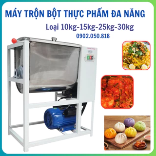 Máy Trộn Bột Thực Phẩm Đa Năng Dung Tích 10kg 15kg 25kg 30kg Máy Nhào Bột Lồng Ngang Công Suất Lớn Bảo Hành 12 Tháng