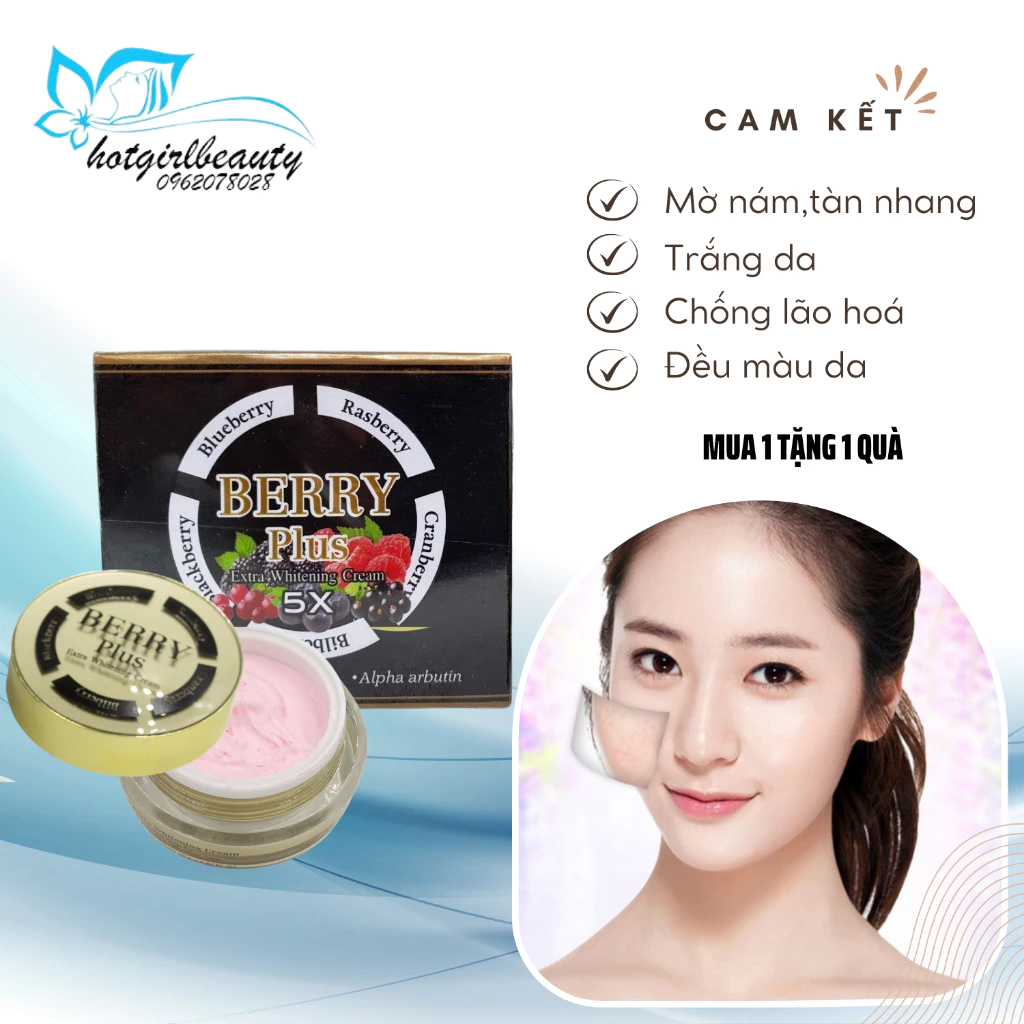 kem mờ nám Berry plus xóa tàn nhang nám đ𝐨̂̀𝐢 𝐦𝐨̂̀𝐢 phục hồi  dưỡng ẩm da chống lão hóa dưỡng da sáng đều màu [Tặng máy]