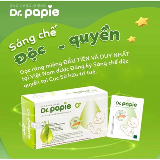 Gạc  Rơ Miệng cho Bé  Dr Papie Làm Sạch, Phòng Ngừa Các Bệnh Răng Miệng Cho Con Yêu